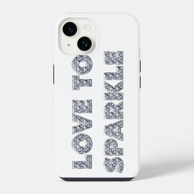 Liebe zum Funkeln iPhone Hülle (Rückseite)