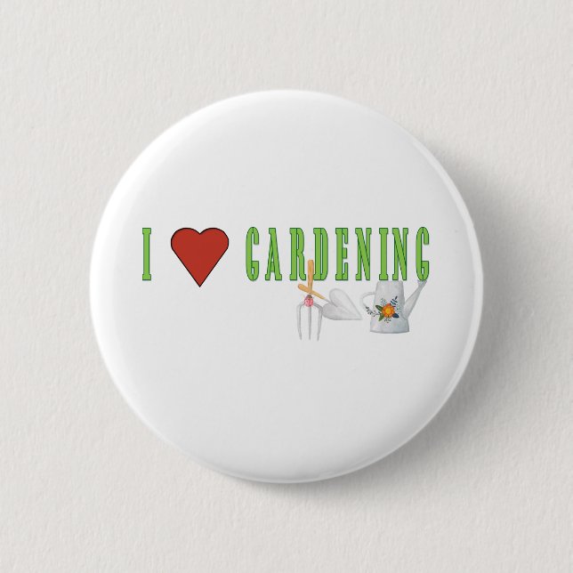 Liebe zum Gärtnern Button (Vorderseite)