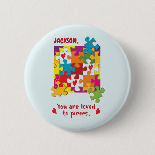 Liebe zum Geburtstag Junge Puzzle Button