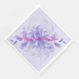Liebe zum glücklichen Jahrestag Serviette