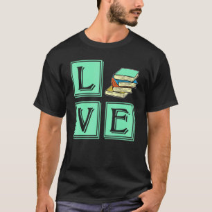 Liebe zum Lesen Bücher Leser Hirnnahrung Nerd T-Shirt