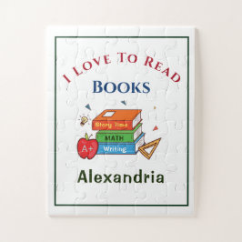 Liebe zum Lesen von Büchern Lesen, Anpassen Puzzle