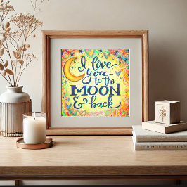 Liebe zum Mond Baby Inspirivity Plaque Fotodruck