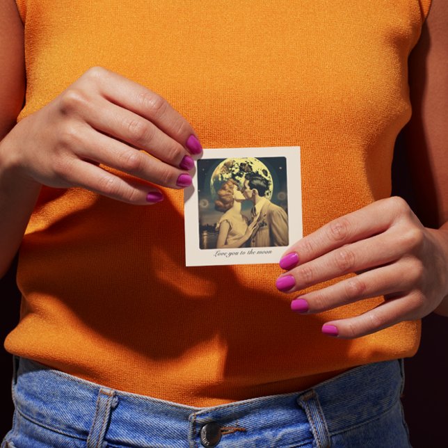 Liebe zum Mond, Reiseplakat individuell anpassbar Begleitkarte (Von Creator hochgeladen)