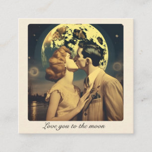 Liebe zum Mond, Reiseplakat individuell anpassbar Begleitkarte