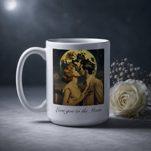 Liebe zum Mond, Reiseplakat individuell anpassbar Kaffeetasse