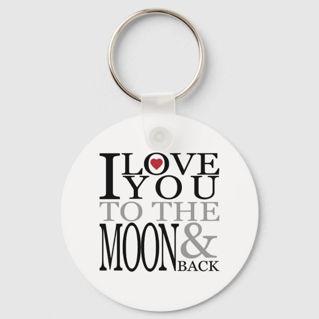 Liebe zum Mond Schlüsselanhänger (Vorderseite)