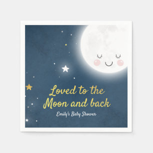 Liebe zum Mond und der hinteren Baby-Dusche Napkin Serviette
