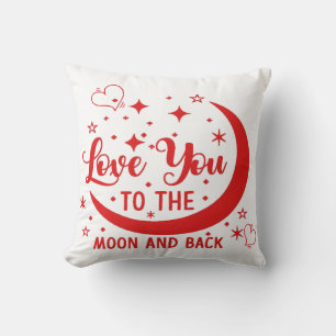 Liebe zum Mond und Rückenkissen Kissen