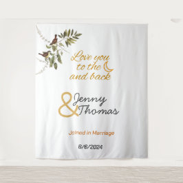 Liebe zum Mond und wieder bearbeitbar Wandteppich