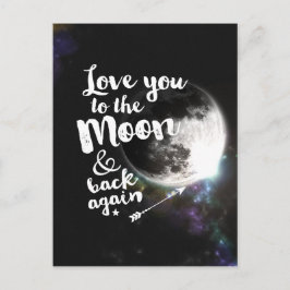 Liebe zum Mond und wieder zurück ・ Galaxie Postkarte