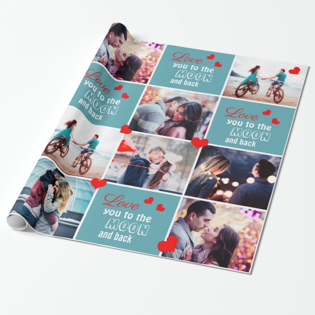 Liebe zum Mond und zum Foto Geschenkpapier (Ungerollt)