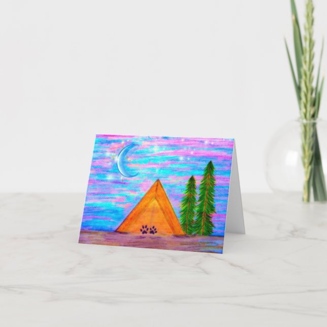 Liebe zum Mond und zur Rückseite Karte (Vorderseite)