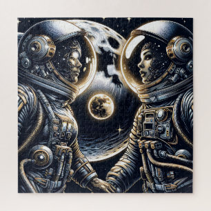 Liebe zum Mond und zurück   Astronauten Puzzle