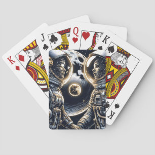 Liebe zum Mond und zurück   Astronauten Spielkarten