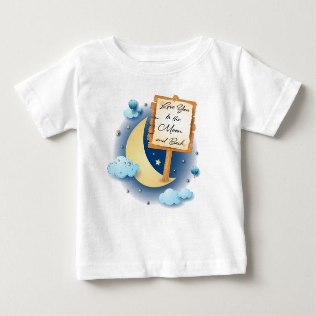 Liebe zum Mond und zurück Baby T-shirt (Vorderseite)