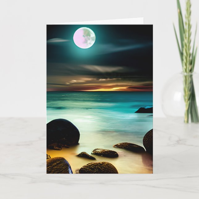 Liebe zum Mond und zurück Karte (Vorderseite)