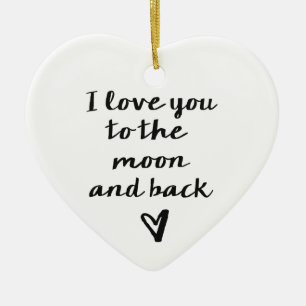 Liebe zum Mond und zurück Keramikornament