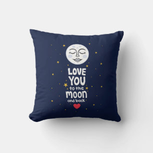 Liebe zum Mond und zurück Kissen