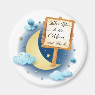 Liebe zum Mond und zurück Magnet