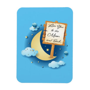 Liebe zum Mond und zurück  Magnet