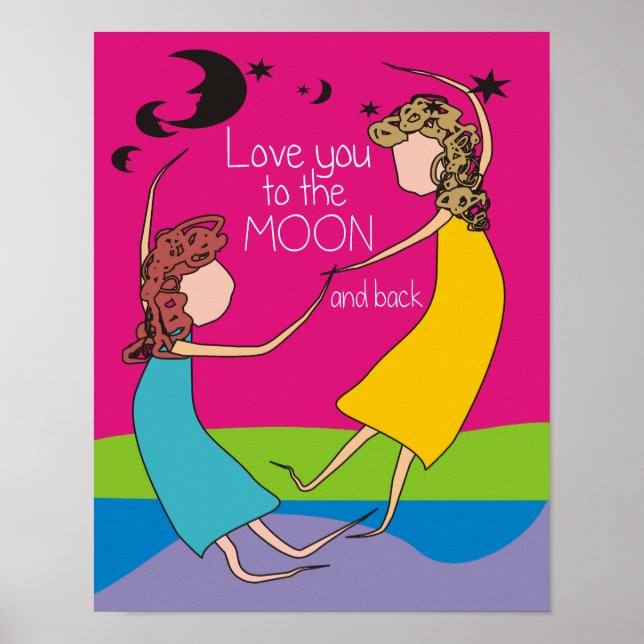 Liebe zum Mond und zurück Poster (Vorne)