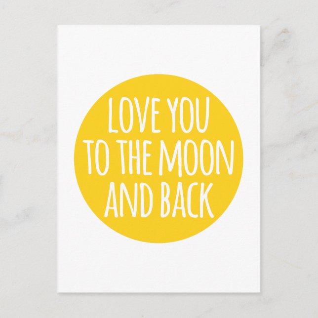 Liebe zum Mond und zurück Postkarte (Vorderseite)