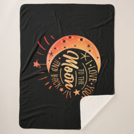 Liebe zum Mond und zurück Romantisches Geschenk fü Sherpadecke