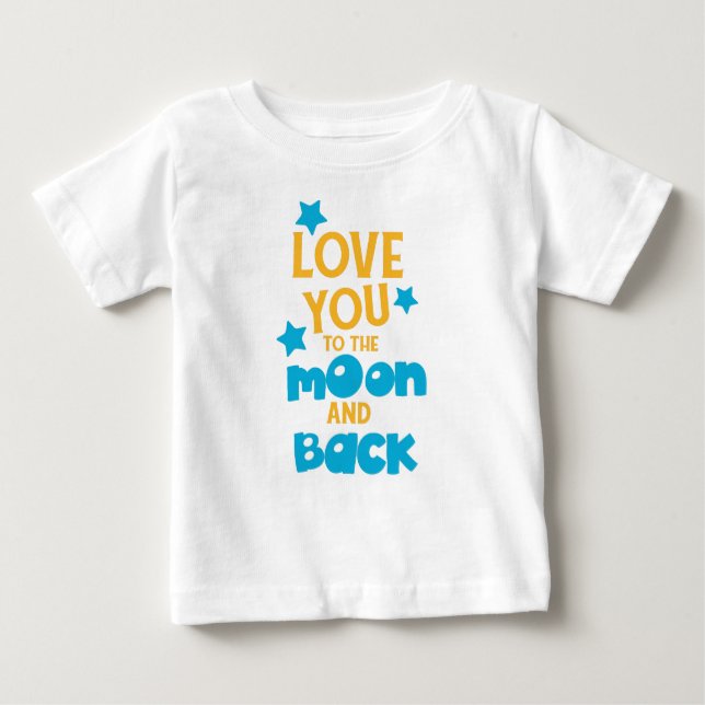 Liebe zum Mond und zurück, Sterne Baby T-shirt (Vorderseite)