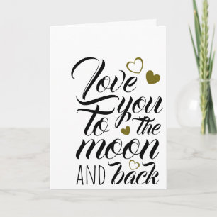 Liebe zum Mond und zurück, Valentinstag Karte