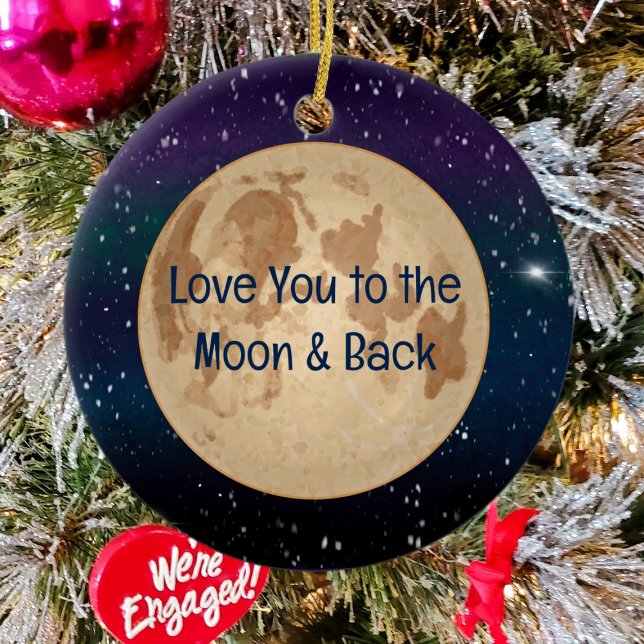 Liebe zum Mond und zurück zu Weihnachten Keramik Ornament (Von Creator hochgeladen)