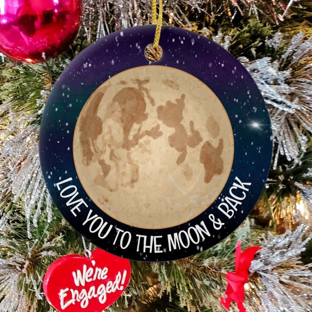 Liebe zum Mond und zurück zu Weihnachten Keramik Ornament (Von Creator hochgeladen)