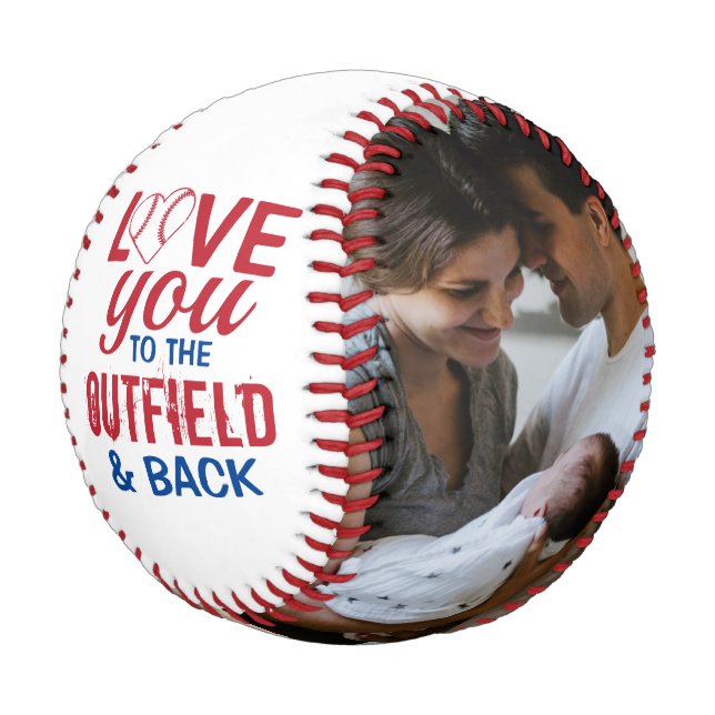 Liebe zum Outfield and Back Heart Foto Baseball