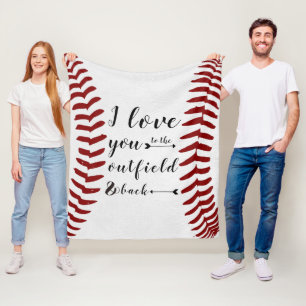 Liebe zum Outfield & Back Baseball Softball Fleecedecke