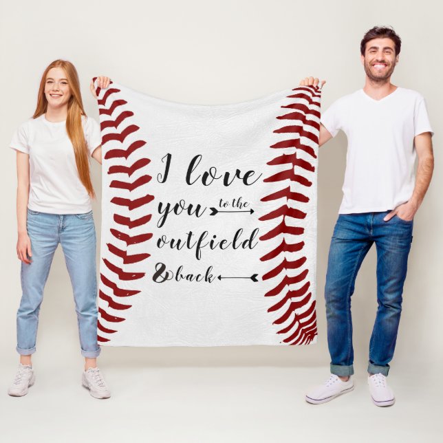 Liebe zum Outfield & Back Baseball Softball Fleecedecke (Beispiel)
