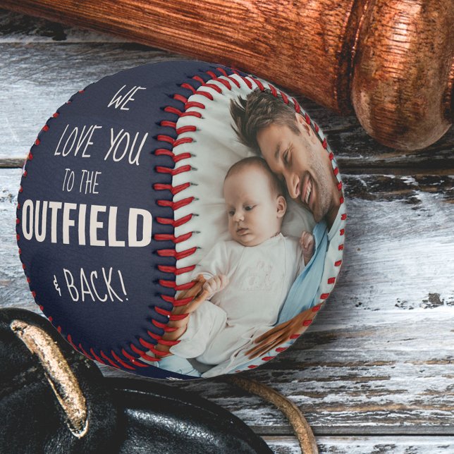 Liebe zum Outfield Foto Blue Leather Look Baseball (Von Creator hochgeladen)