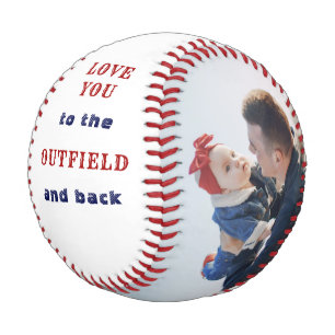 Liebe zum Outfield und zum Back White Foto Base Baseball