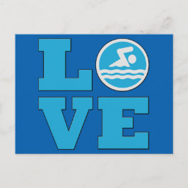 Liebe zum Schwimmen für Schwimmer oder Coaches Postkarte