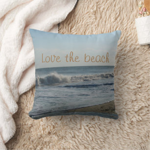 Liebe zum Strand Ozean Sand Wurf Kissen
