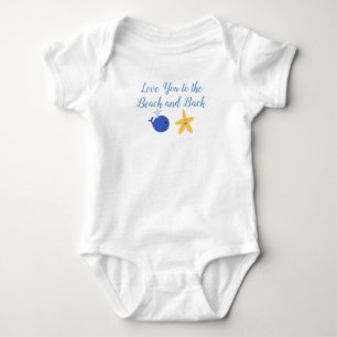 Liebe zum Strand und zum Baby Bodysuit Strampler