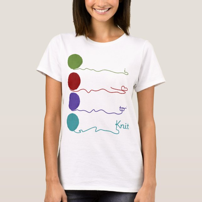 Liebe zum Strick-Shirt T-Shirt (Vorderseite)