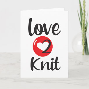 Liebe zum Stricken Karte