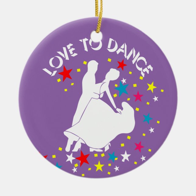Liebe zum Tanzen Keramikornament (Vorne)