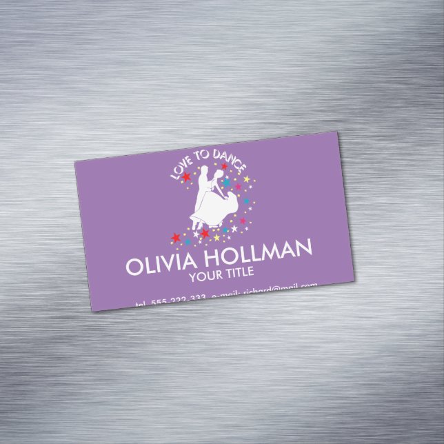 Liebe zum Tanzen Magnetische Visitenkarte (Beispiel)