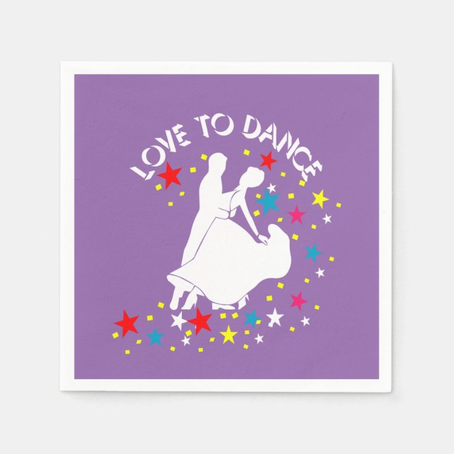 Liebe zum Tanzen Serviette (Vorderseite)