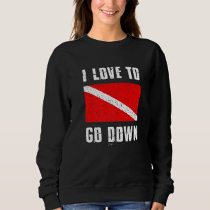 Liebe zum Tauchen Flag Scuba Diving Underwater Sweatshirt
