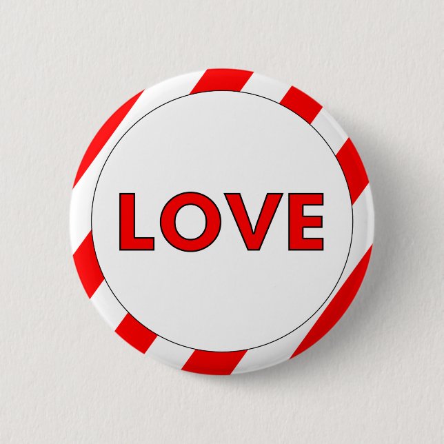 Liebe zum Valentinstag Button (Vorderseite)