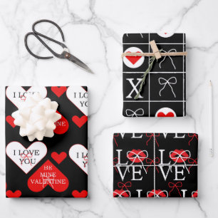 Liebe zum Valentinstag Geschenkpapier Set