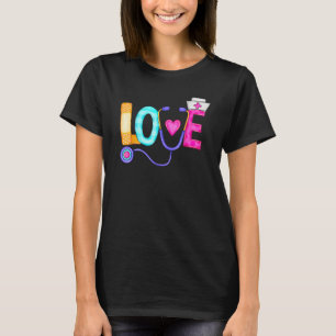 Liebe zum Valentinstag Krankenschwester Arzt CNA E T-Shirt