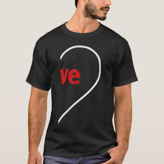 Liebe zum Valentinstag Niedliches Herz T-Shirt
